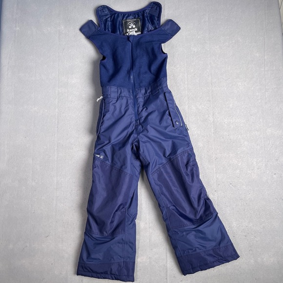 Kamik Snow Bib‎ Overall Padded Insulated Winter Ski Snowsuit Blue Youth Size 7 - Picture 1 of 13